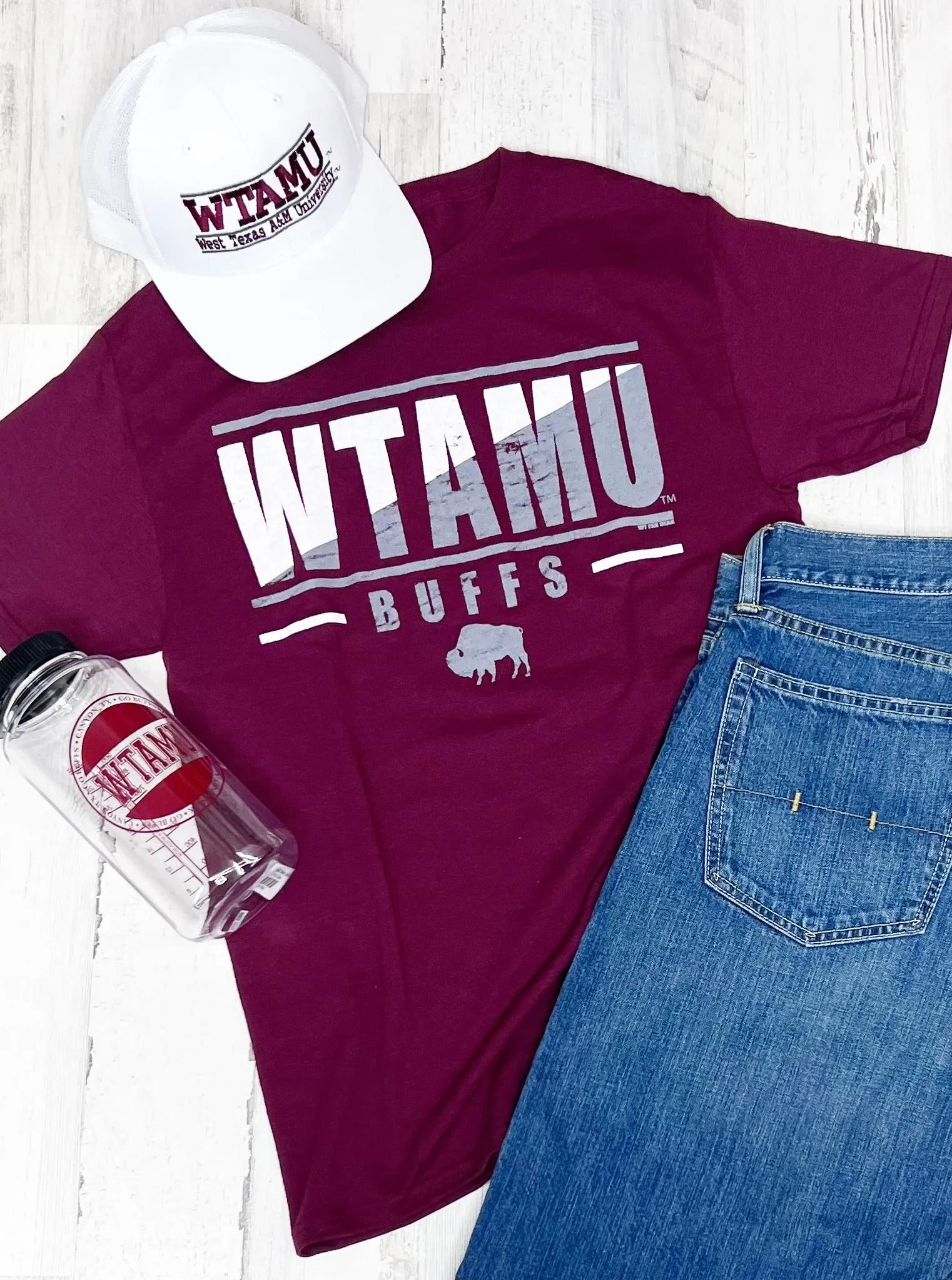 WTAMU Buffs Slash Stack Tee