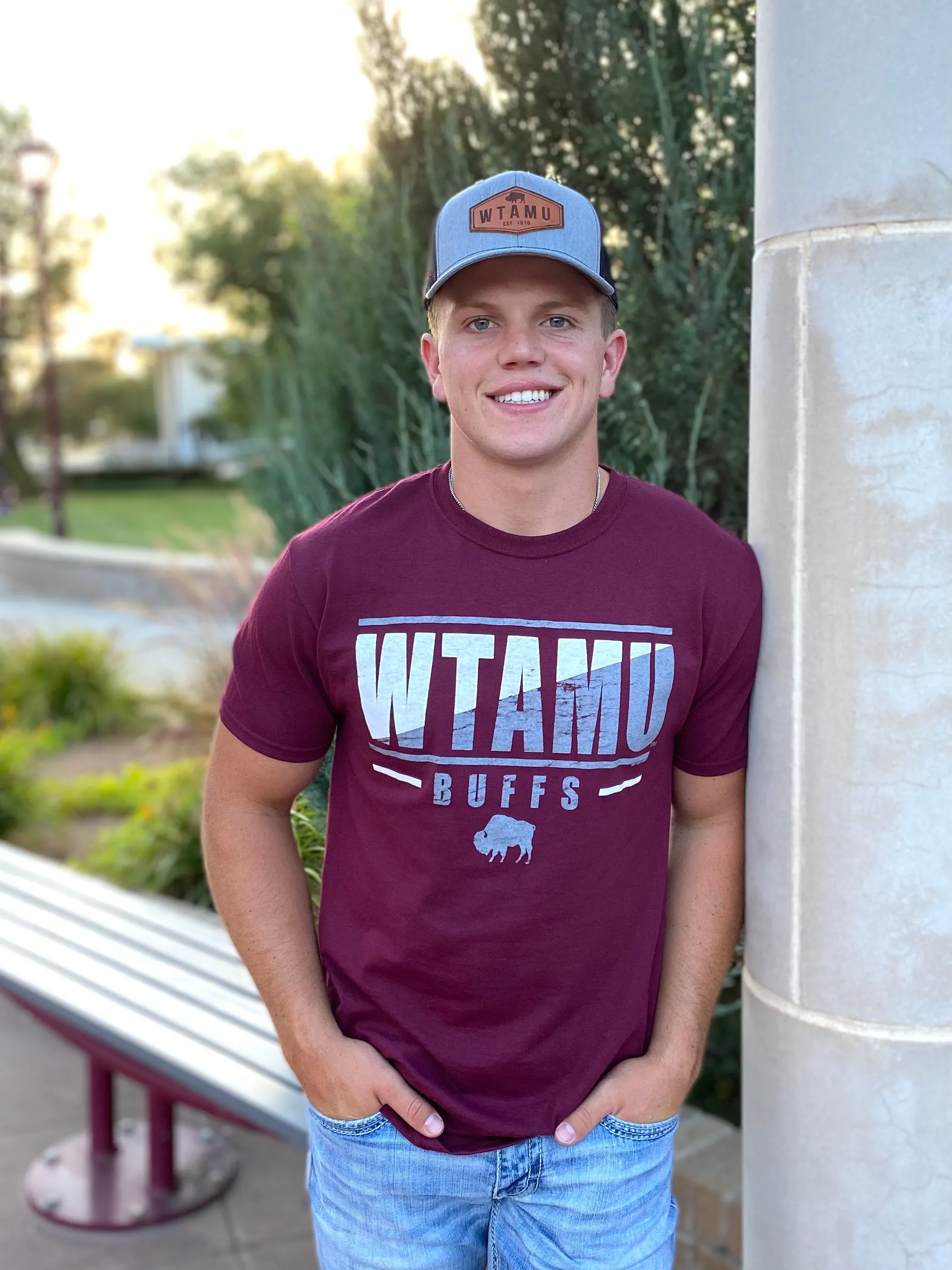 WTAMU Buffs Slash Stack Tee