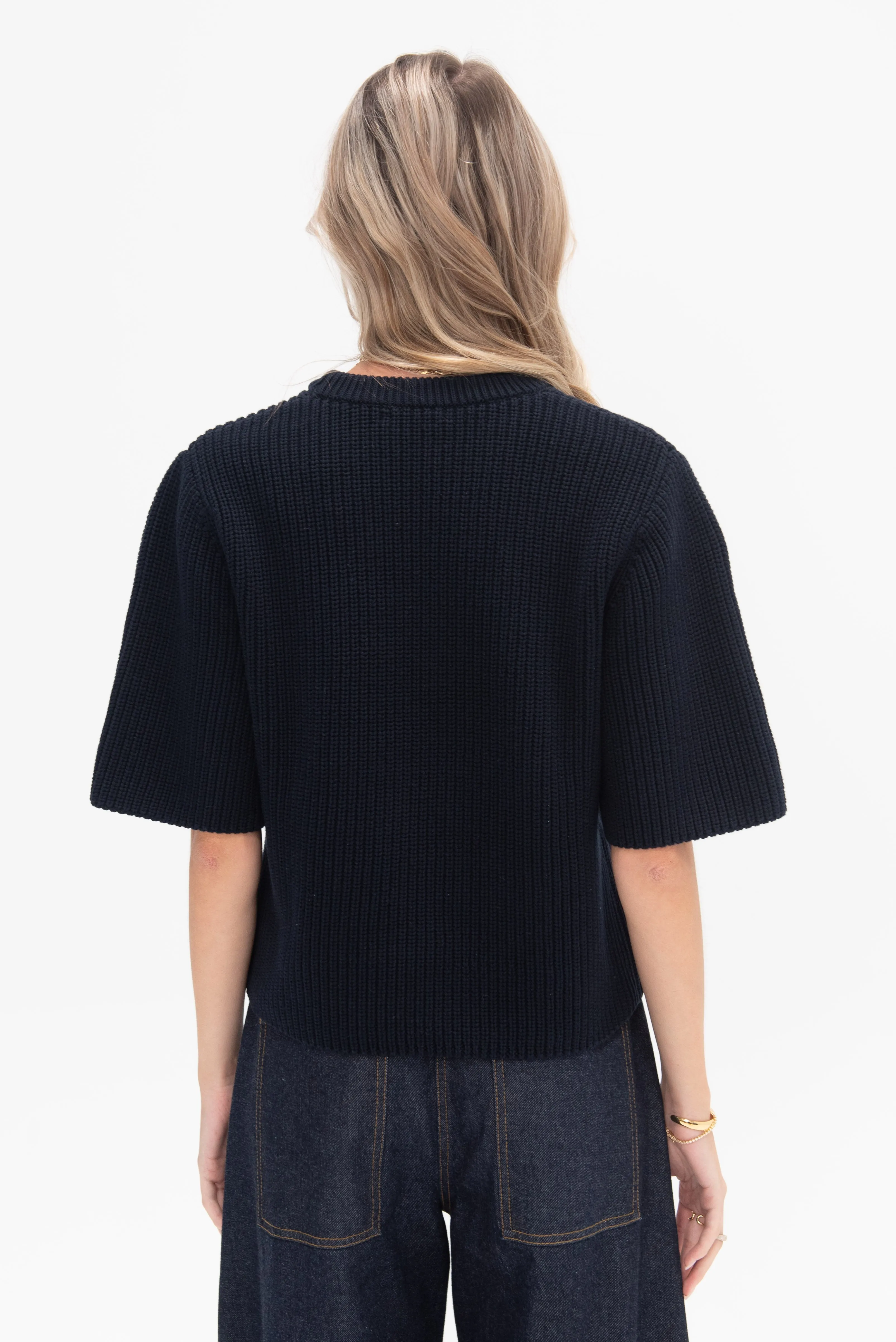 Yasu Organic Top, Navy