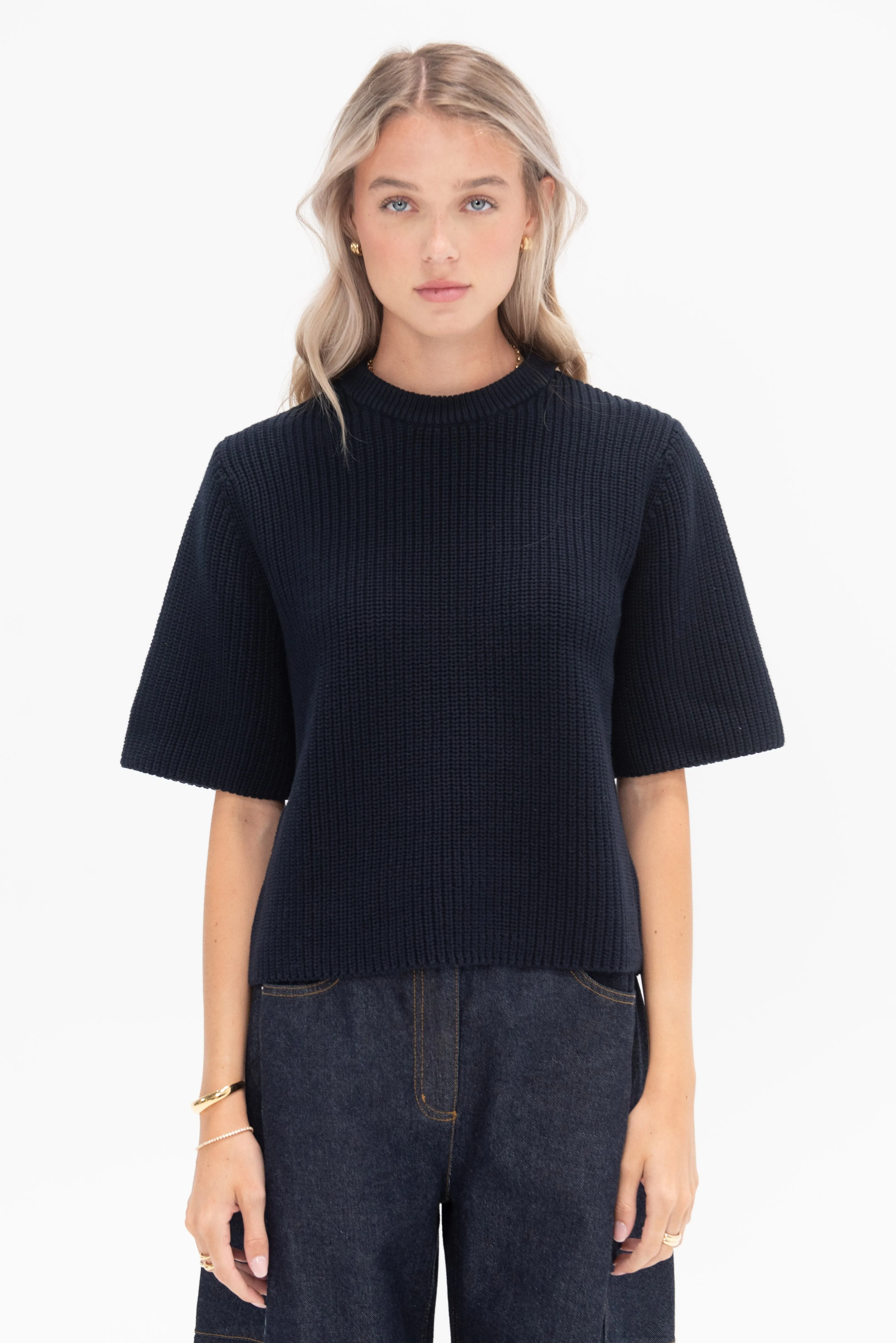 Yasu Organic Top, Navy