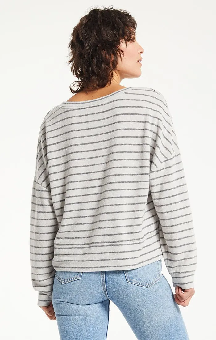 Z Supply Stripe Skimmer Weekender Pullover